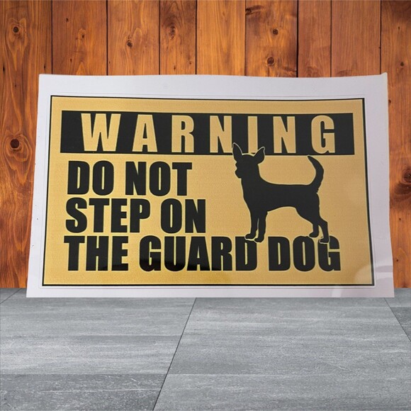 Charming and Funny Guard Dog Chihuahua Decal - Ideal for Laptops, Vehicles - Picture 5 of 5
